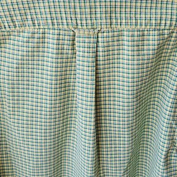 Izod Men's Light Green Plaid 100% Cotton Long Sleeve Button Down Size S - Picture 5 of 10